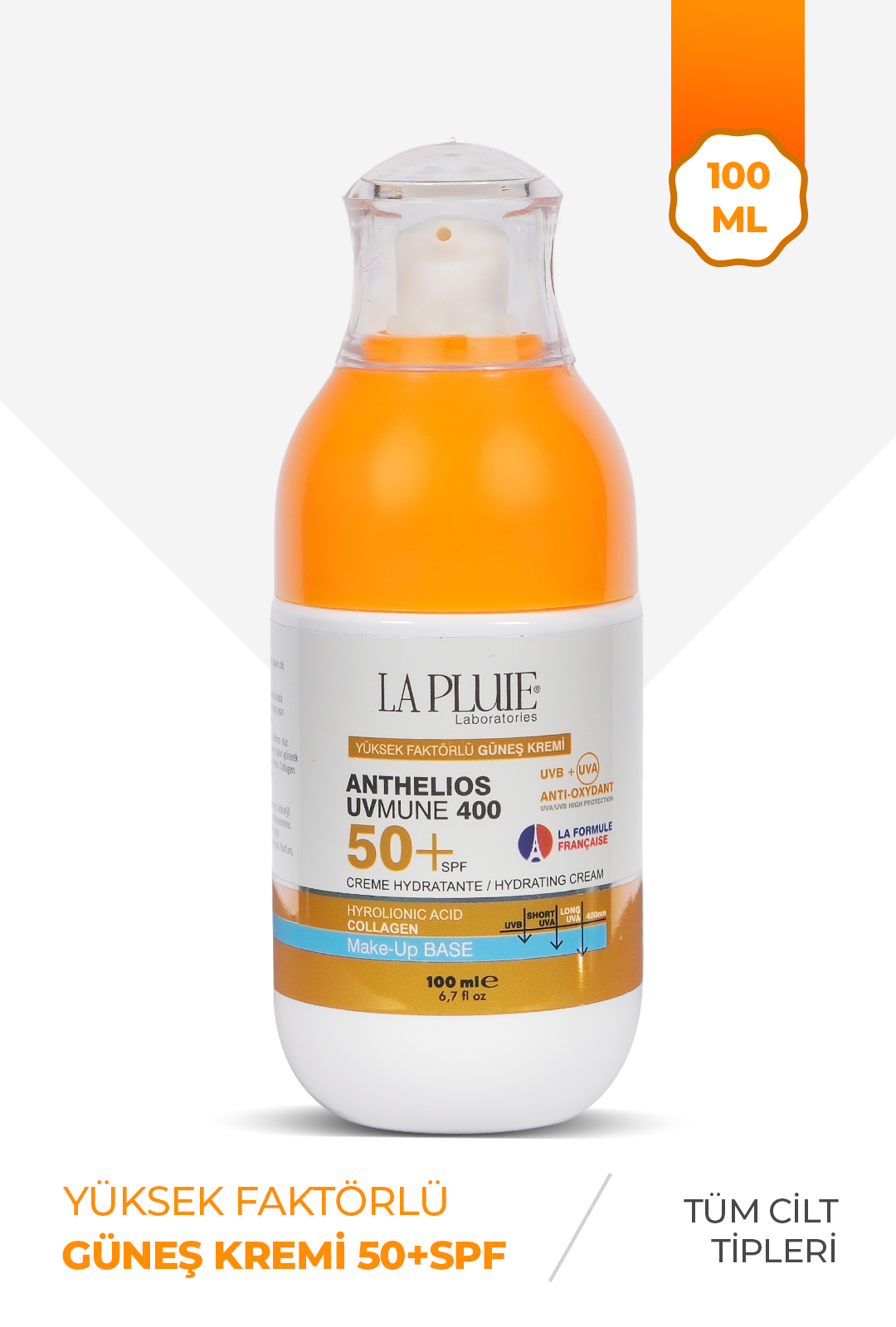 Yüksek Faktörlü Güneş Kremi 50+spf 100 ML COLLAGEN HYALURONIC ACID