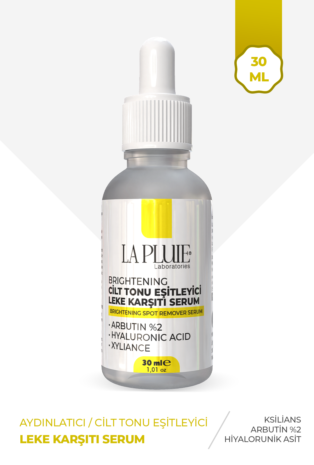 Aydınlatıcı Cilt Tonu Eşitleyici Leke Serumu 30ML ARBUTIN %2 + HYALURONIC ACID + XYLIANCE