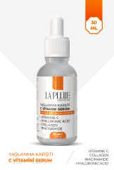 Yaşlanma Karşıtı C Vitamini Serum 30ML VITAMINE C+HYALURONIC ACID+COLLAGEN+NIACINAMIDE