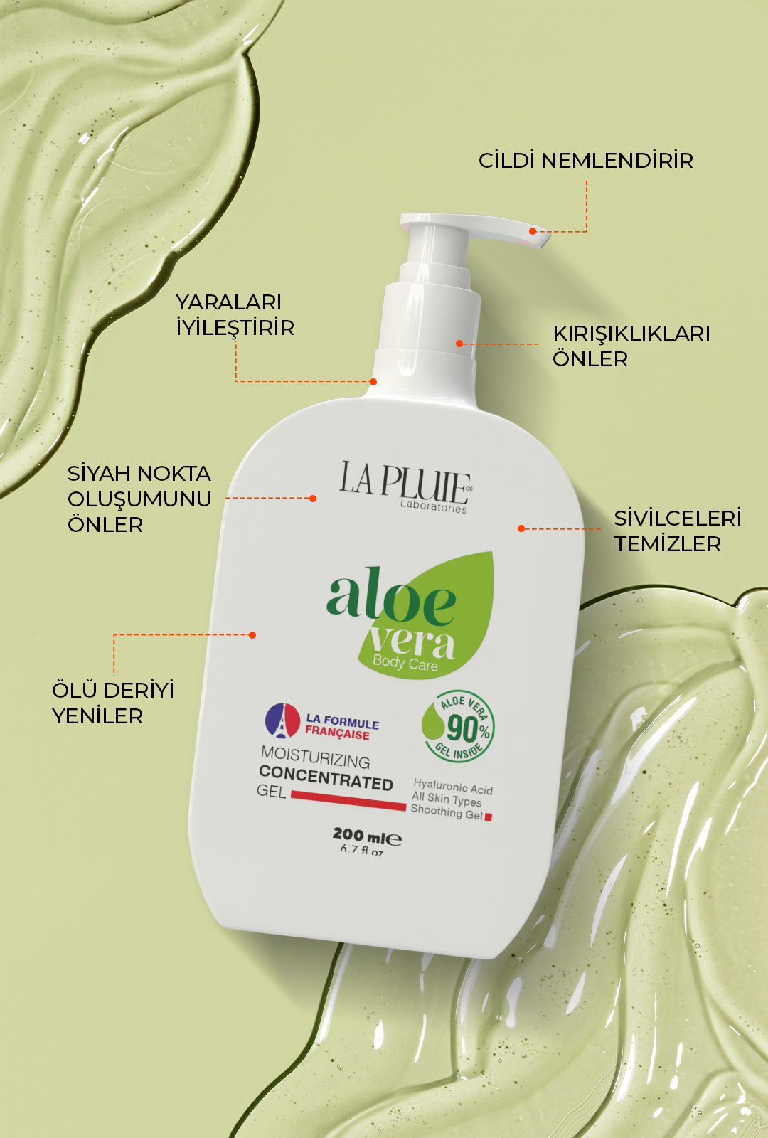 Güneş Sonrası Nemlendirici Derinlemesine Bakım Aloe Vera & Hyaluronic Acid Jel