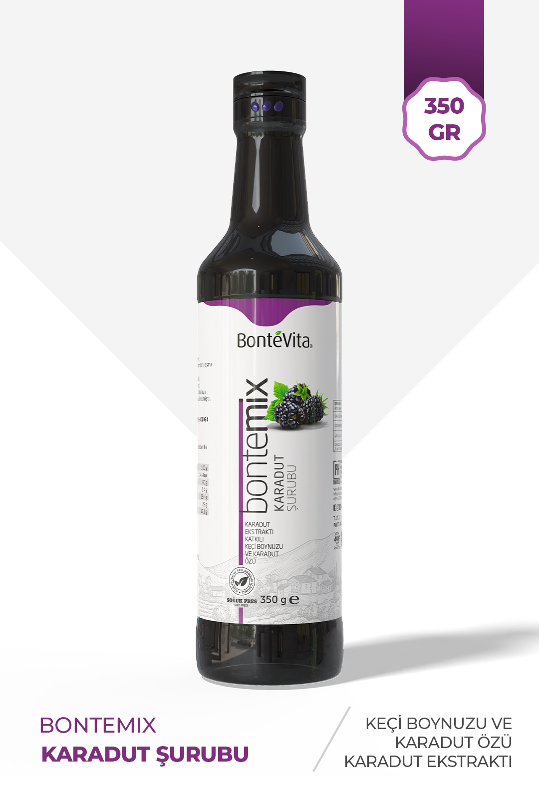 BONTEMIX Keçiboynuzu Katkılı Karadut Şurubu