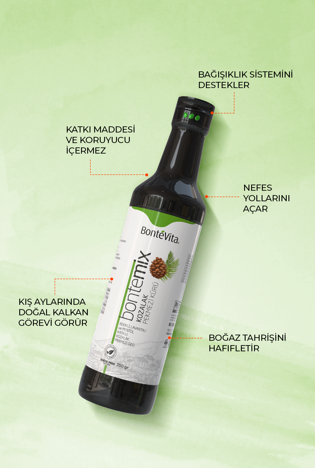 Kozalak Pekmezi Kürü (Kekik+Lavanta+Mentol) 350 Gr